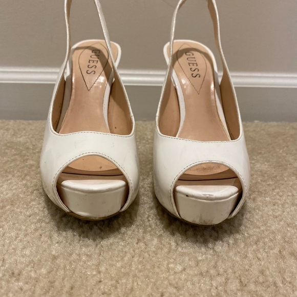 Guess white heels 6.5 - Picture 3 of 7